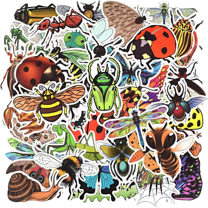 QTL Neon Stickers for Teens & Students Prizes, Waterproof Vinyl Party Favor Stickers, School Rewards, Water Bottle and Laptop, 50PCS - Colors A