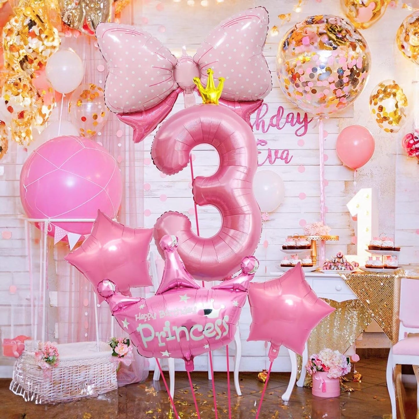 Dinosaur 5th Birthday Decorations, Dinosaur Birthday Party Decorations with Giant Inflatable Dinosaur Balloons 40 Inch Helium Foil Mylar Number 5 Balloons for Dinosaur Theme Birthday Party Decorations