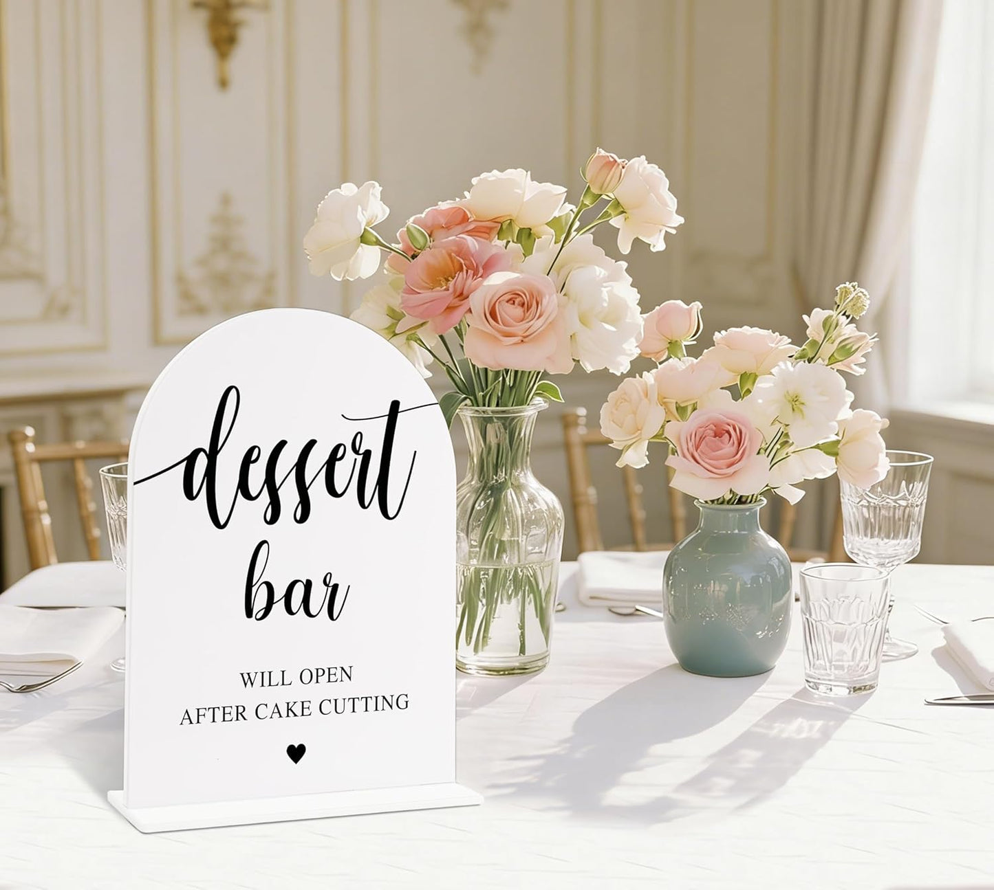 Sign Our Bible Wedding Sign, White Acrylic Wedding Guest Book Sign, Bridal Shower Decor, Elegant Arch Acrylic Table Top Signs for Reception Marriage Engagement Party Decorations