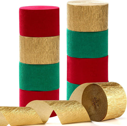 Navy-Blue White-Gold Crepe Paper Streamers - 9 Rolls Royal Blue Graduation 2025 Men Boy Birthday Party Decorations Streamer Wedding Bridal Shower Paper Garland Fathers Day Decor Panduola