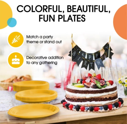 Exquisite Party Solids Red Plastic Plates For Party Supplies 10" Red Disposable Plates Heavy Duty 50 Pcs Plastic Dinnerware Sets Heavy Duty 350 GSM Disposable Dinnerware Set
