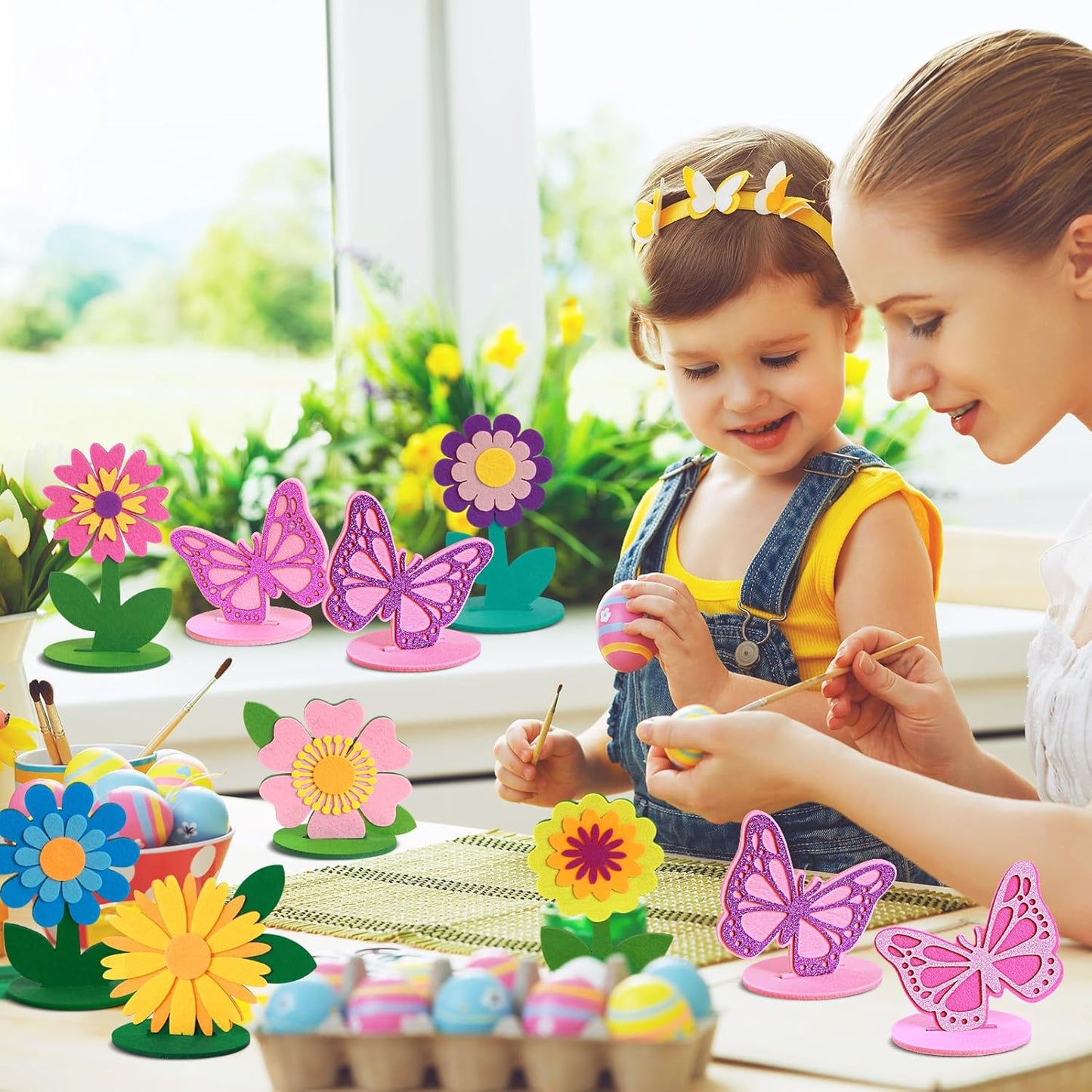 SUNBEAUTY 4PCS Honey Bee Honeycomb Centerpieces Decorations Yellow Bee Honeycomb Table Centerpieces with Sunflower Stickers for Baby Shower Birthday Gender Reveal Birthday Decoration