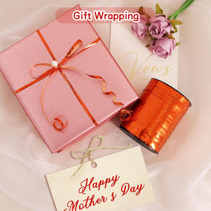 BEISHIDA 500 Yards Red Ribbon Crimped Curling, Balloon String Shiny Metallic Roll for Gift Wrapping Ribbon for Birthday Valentines Day Wedding Mother's Day Party Decorations