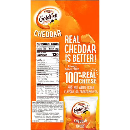 Goldfish Crackers Big Smiles Variety Pack with Cheddar, Colors, and Pretzels, Snack Packs, 30 Ct