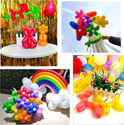 260 Balloons Clear, Thickening Long Balloons for Tying Arch, Twisting Latex Animals Magic Modeling Skinny Birthday Balloon for Kid‘s Party Wedding Decoartion Supply 100pcs