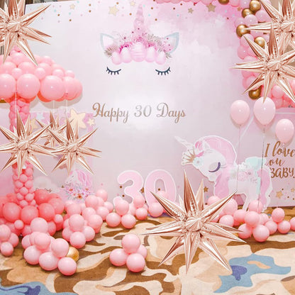 ZAKVOOR 60 Pcs Star Balloons 12 Spike Foil Explosion Party Decoration Balloons for Christmas New Year Eve Birthday (Silver)
