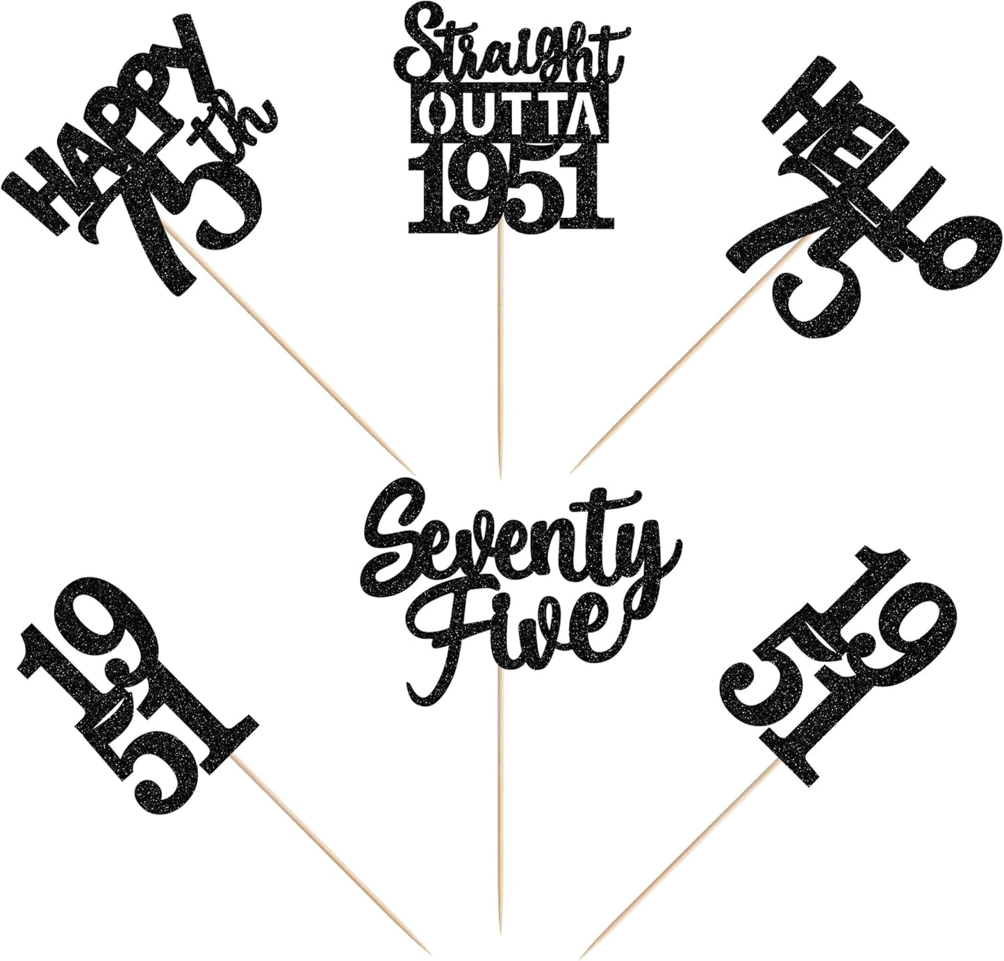 15 PCS 50th Birthday Centerpiece Sticks Fifty Happy 50th Straight Outta 1976 Table Flower Centerpieces Sticks Cheers to 50 Floral Decorations for 50th Birthday Party Centerpieces Supplies Black