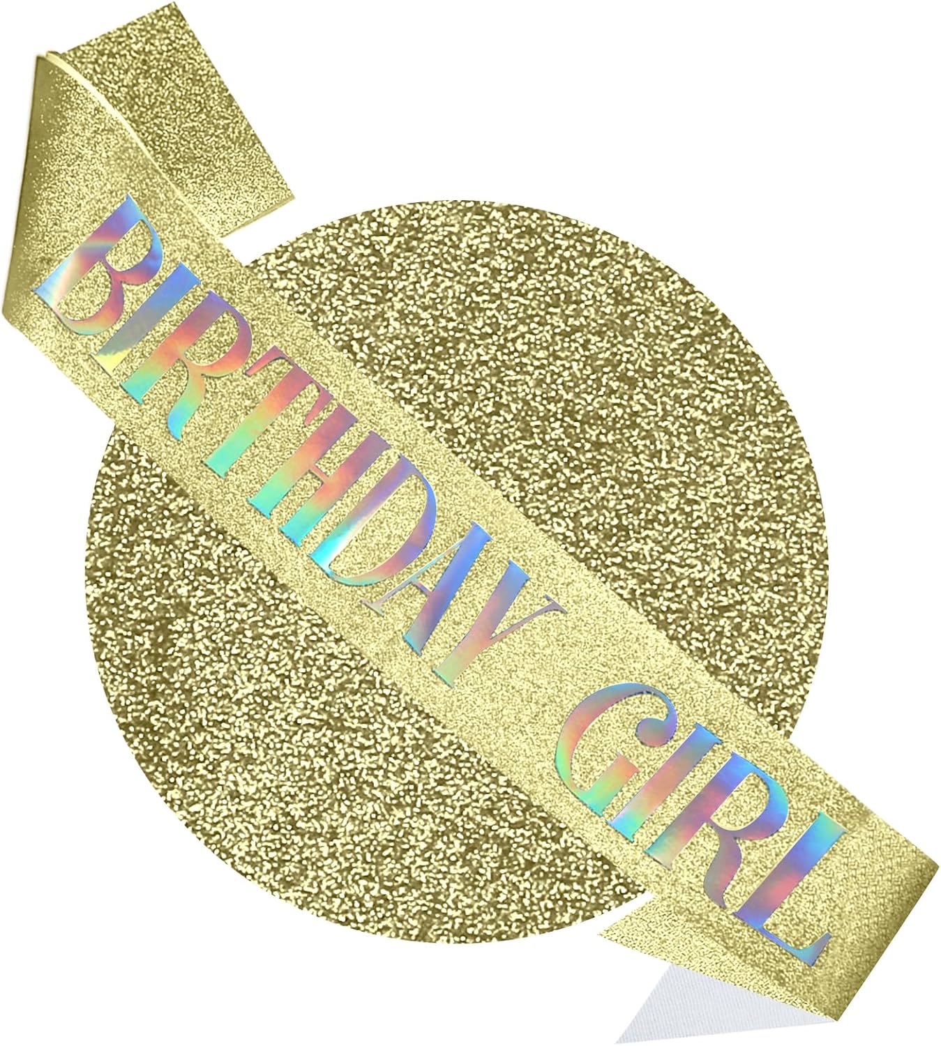 RUDONG M Birthday Girl Sash Glitter - Silver Birthday Sash for Women & Girls | Sweet 16/18th/21st/30th/40th/50th/60th/70th, All-Age Celebration Party Decor