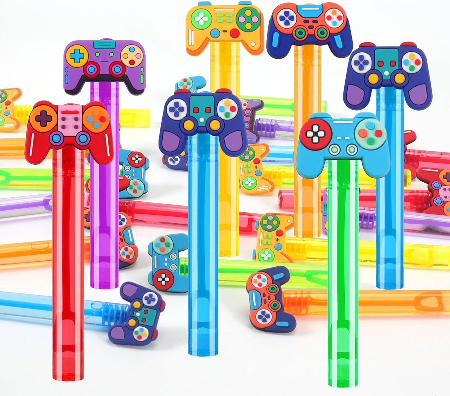 24PCS Animal Bubble Wands for Wild One Birthday Baby Shower Decorations Safari Jungle Theme Party Favors Supplies, Pinata Goodie Bags Filler, Classroom Prizes, Valentines Gifts, Easter Stuffers