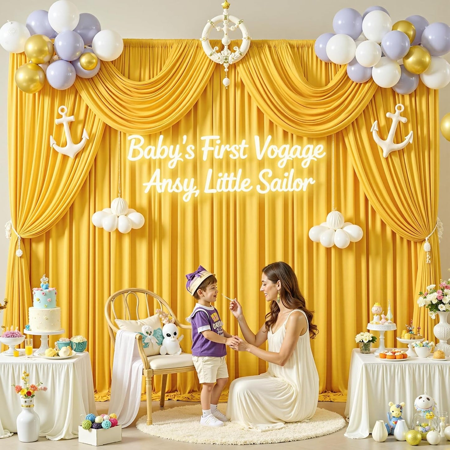10 ft x 10 ft Wrinkle Free White Backdrop Curtains for Wedding Parties, Polyester Photography Backdrop Drapes for Birthday Parties Stage Backdrop Stand, 2 Panels 5x10FT Background Curtains