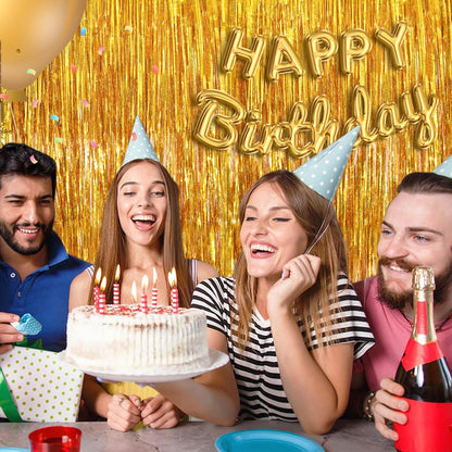 Black Fringe Curtain Party Streamers 2Pack 3.3x8.3 Ft Foil Fringe Backdrop Curtains for Birthday Wedding Bridal Baby Shower Halloween Decor Tinsel Streamers Black Party Decorations Door Streamers