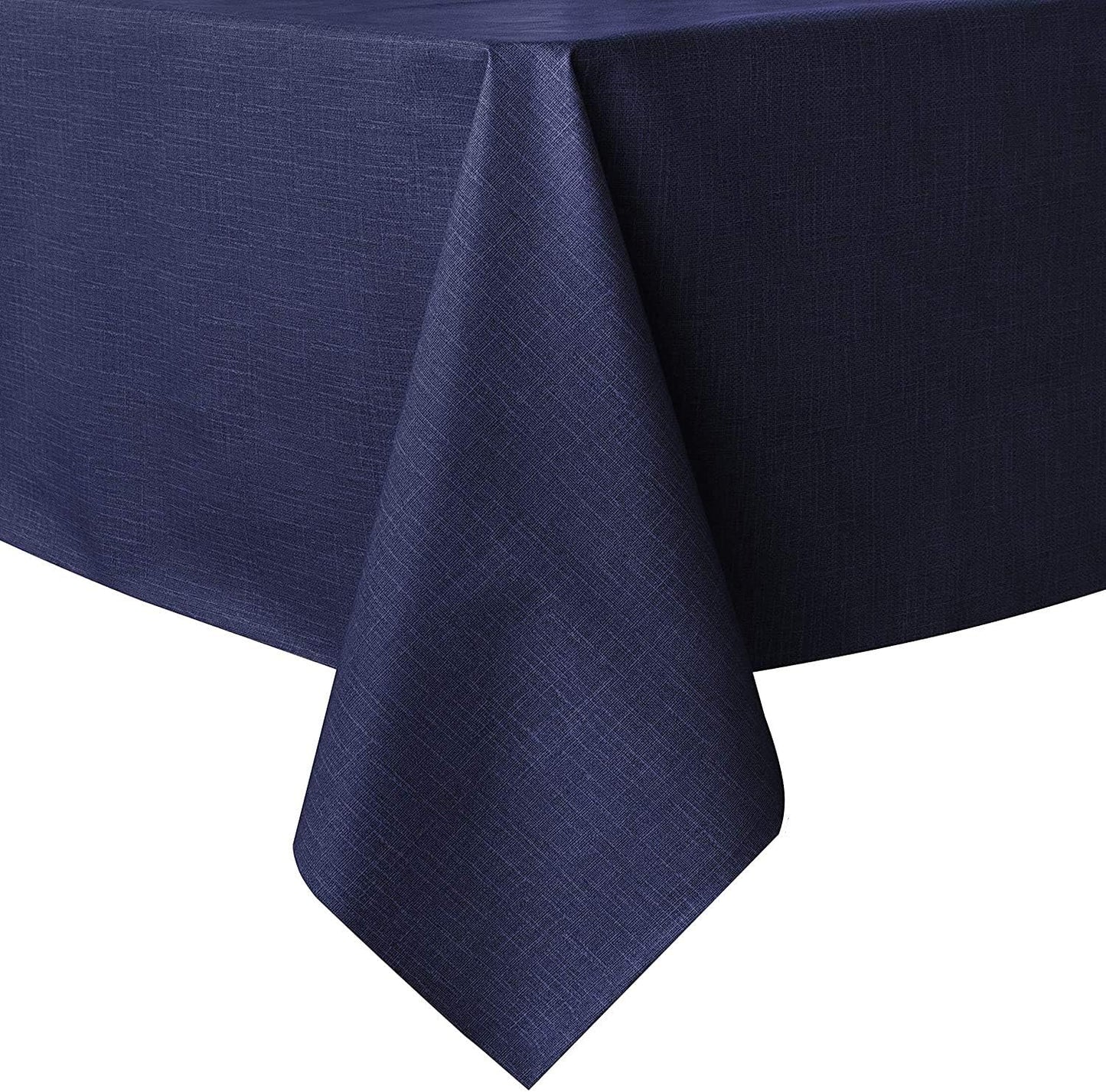 sancua Clear Plastic 100% Waterproof Tablecloth - 54 x 78 Inch - Vinyl PVC Rectangle Table Cloth Protector Oil Spill Proof Wipe Clean Table Cover for Dining Tables, Parties & Camping, Crystal Clear