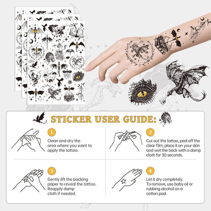 Black 6 7 Temporary Tattoos, 8 Sheets Funny 67 Party Favors Decorations, Six Seven Number Tattoo Stickers for Sport Teams Activity Party Supplies Gifts Prizes Rewards
