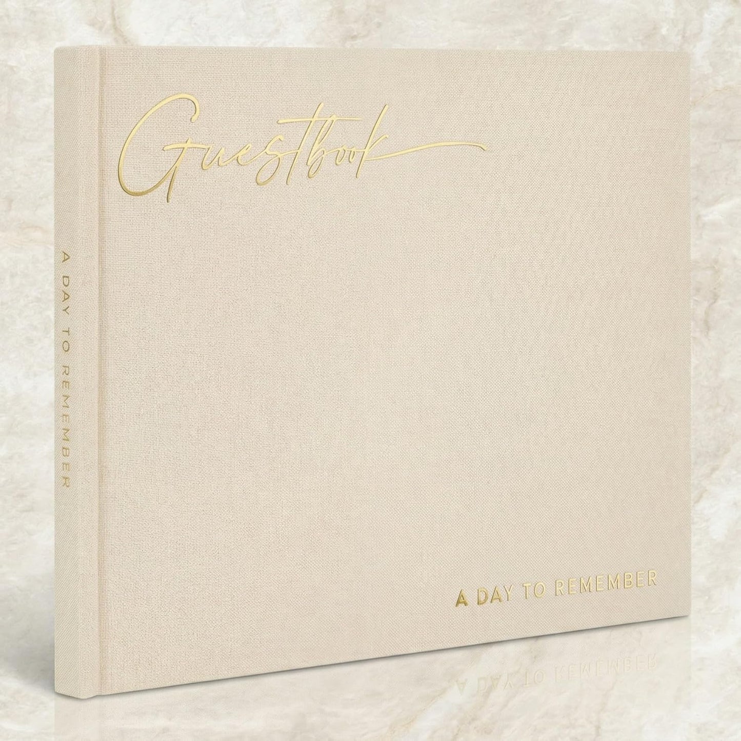 ZICOTO Beautiful Wedding Guest Book for Your Wedding Reception - Simply Elegant Guestbook to Sign in and Add Polaroid Photos - The Perfect Baby Shower Guest Book for The Special Day
