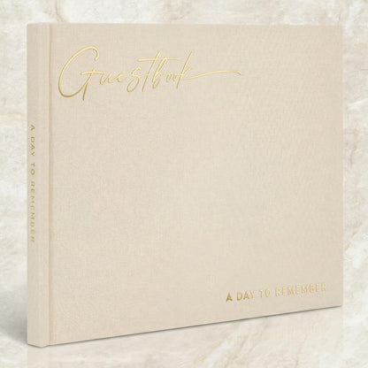 ZICOTO Beautiful Wedding Guest Book for Your Wedding Reception - Simply Elegant Guestbook to Sign in and Add Polaroid Photos - The Perfect Baby Shower Guest Book for The Special Day