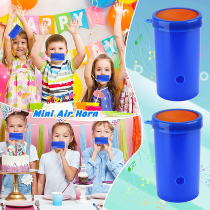 60 Pcs 3 Inch Mini Air Horn Noisemakers with Lanyard Small Stadium Horn Noise Whistle for Sporting Events Holiday Birthday Party Graduation Celebrations
