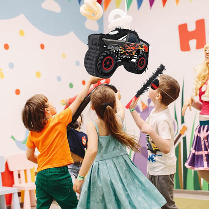Hooqict Mexican Pinata with Blindfold and Bat Stick Party Pinata for Fiesta Carnival Cinco de Mayo Decorations Kids Adults Mexican Party Games Birthday Party Supplies