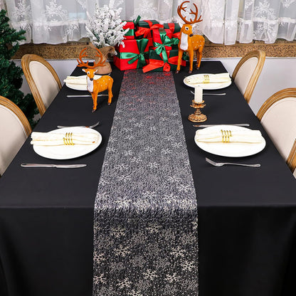 Snowkingdom 2 Pieces Gold Table Runner, Sequin Glitter Foil Metallic Thin Mesh Runner Roll 11"x108", Gold Table Decorations for Event Party, Wedding, Birthday Party, Christmas