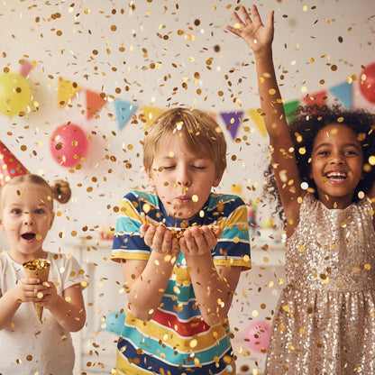 Gold Confetti for Tables, 200Pcs Round Glitter Scatter Table Decoration - Gold Confetti Craft for Wedding Bridal Baby Shower Celebration Circle Dots Decor