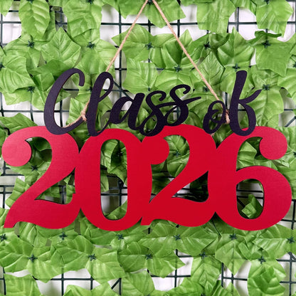 Class of 2026 Wooden Sign Graduation Party Decorations 2026 White Graduation Photo Booth Prop Senior2026 Sign for High School College Party