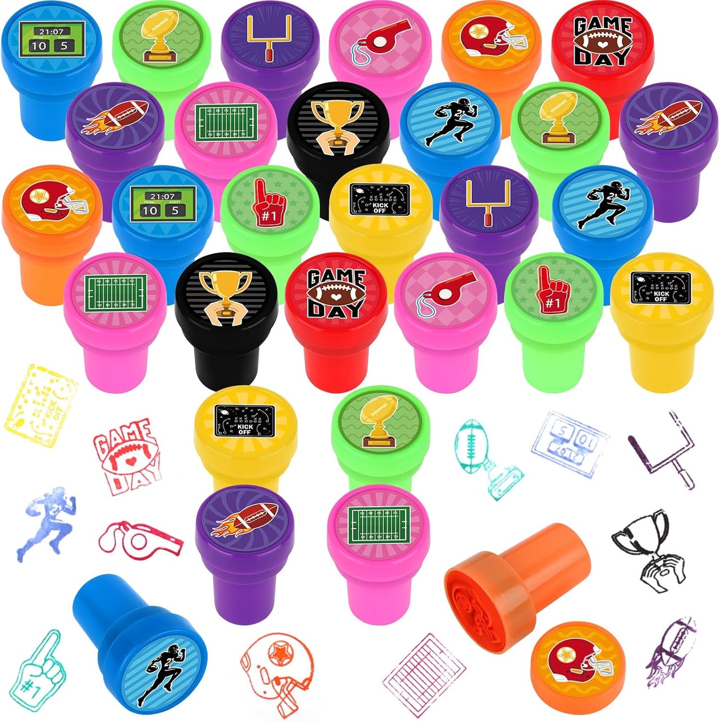 24 PCS Camp Party Favors Camping Adventure Mini Stamps Colorful Self Inking Stamps Camping Themed Party Favors for Boys Girls Student School Classroom Rewards Carnival Prizes Supplies