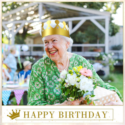 Crtiin 200 Pcs Gold Paper Crowns Bulk King Crown Princess Hats for Birthday Celebration Party Supplies
