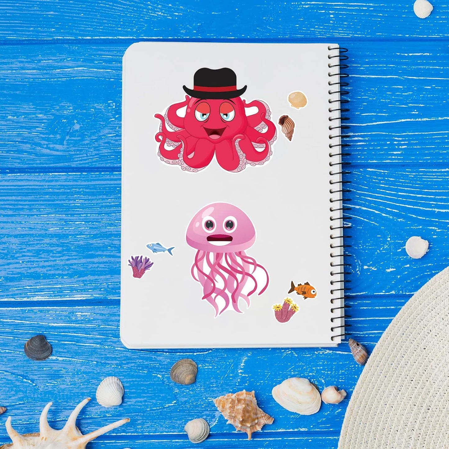 24 Sheets 8.27''×5.9'' Make Your Own Stickers for Kids Toddlers, Make a Face Stickers Mix and Match with Unicorns Dinosaur Horse and Sea Animals for Kids Party Favors Activities