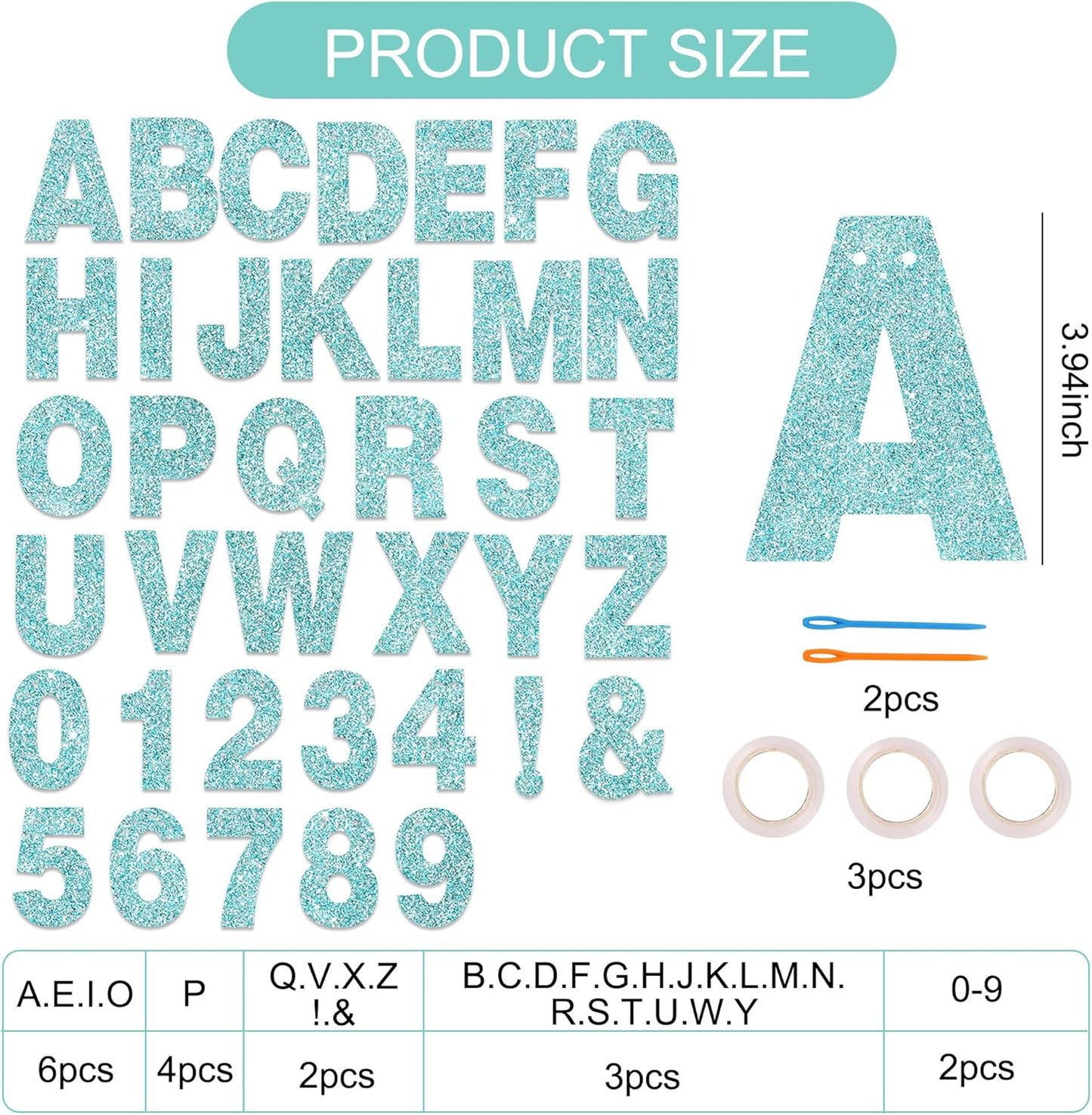 BEISHIDA 116 PCS A-Z DIY Letter Banner Kit Make Your Own Banner Including 111 Letters and Numbers 3 Rope and 2 Threading Device,Customized for Birthday Graduation Wedding Decor Black