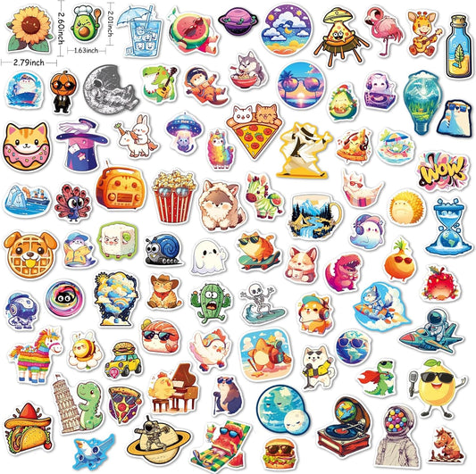 400Pcs Cute Water Bottle Stickers for Teens Adults, Funny Waterproof Vinyl Decal Pack for Laptop Skateboard Fridge Luggage Aesthetic Stickers for Party Favors School Rewards
