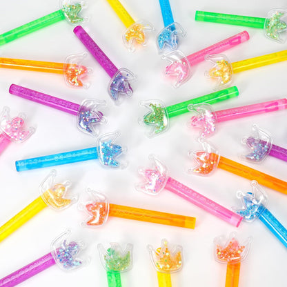 24PCS Animal Bubble Wands for Wild One Birthday Baby Shower Decorations Safari Jungle Theme Party Favors Supplies, Pinata Goodie Bags Filler, Classroom Prizes, Valentines Gifts, Easter Stuffers