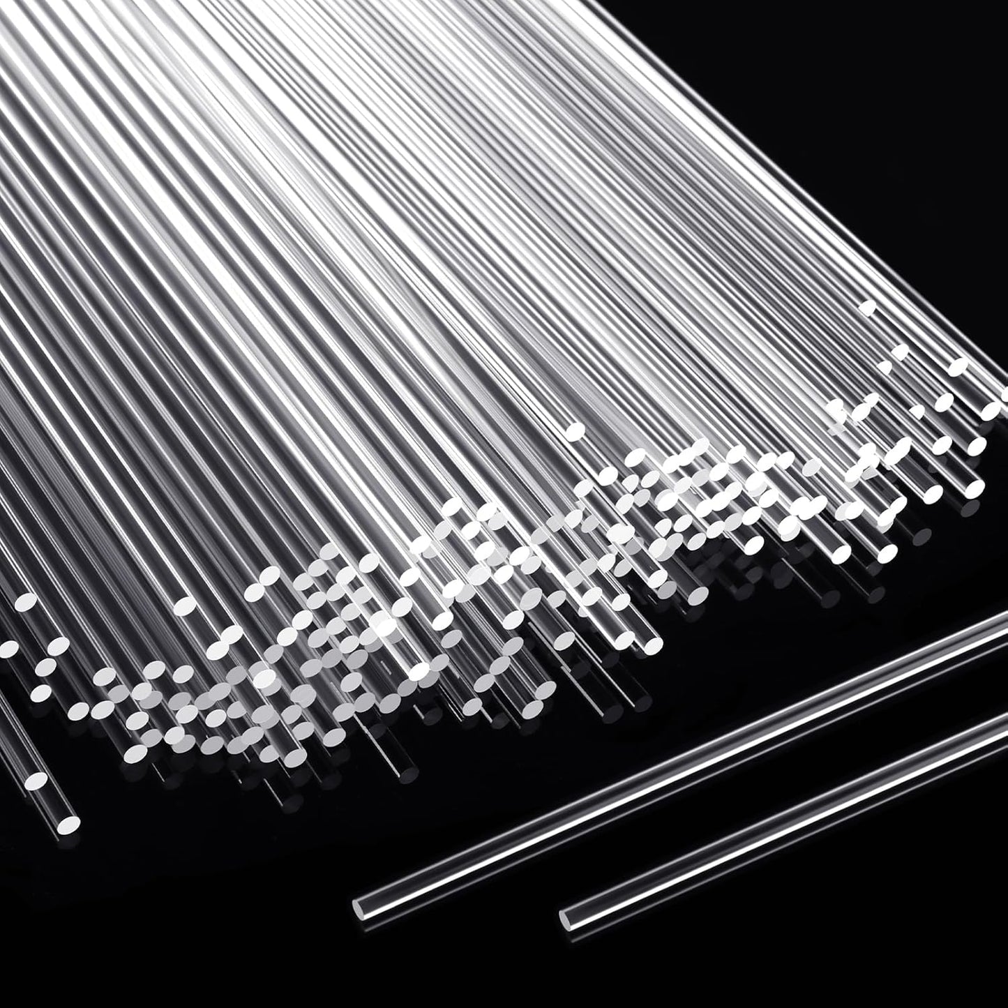 Zopeal 200 Pcs Acrylic Lollipop Sticks Clear Cake Pops Rods Cake Topper Candy Cupcake Treat Stick for Wedding Chocolate Cookie Dessert Handmade DIY Crafts Party Decor Gardening(6 x 0.12 Inches,Clear)