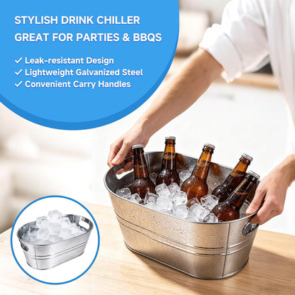 4-Pack 4 Gallon Drink Buckets,Ice Bucket,Beverage Buckets for Party