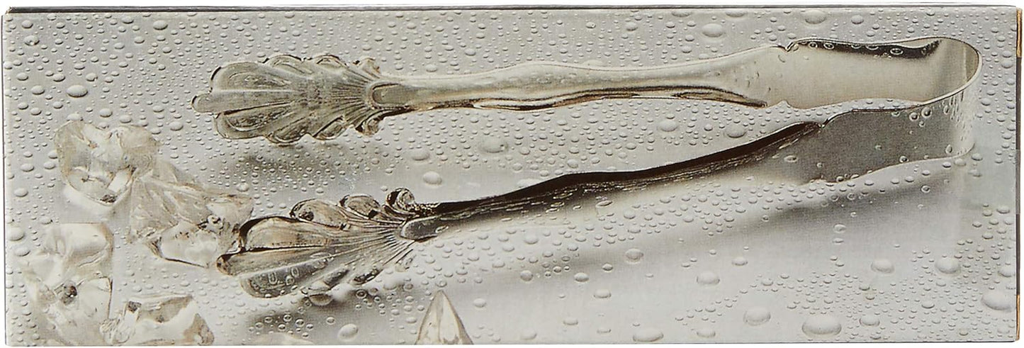 Elegance Silver 86242 Silver Plated Ice Tongs, 7"