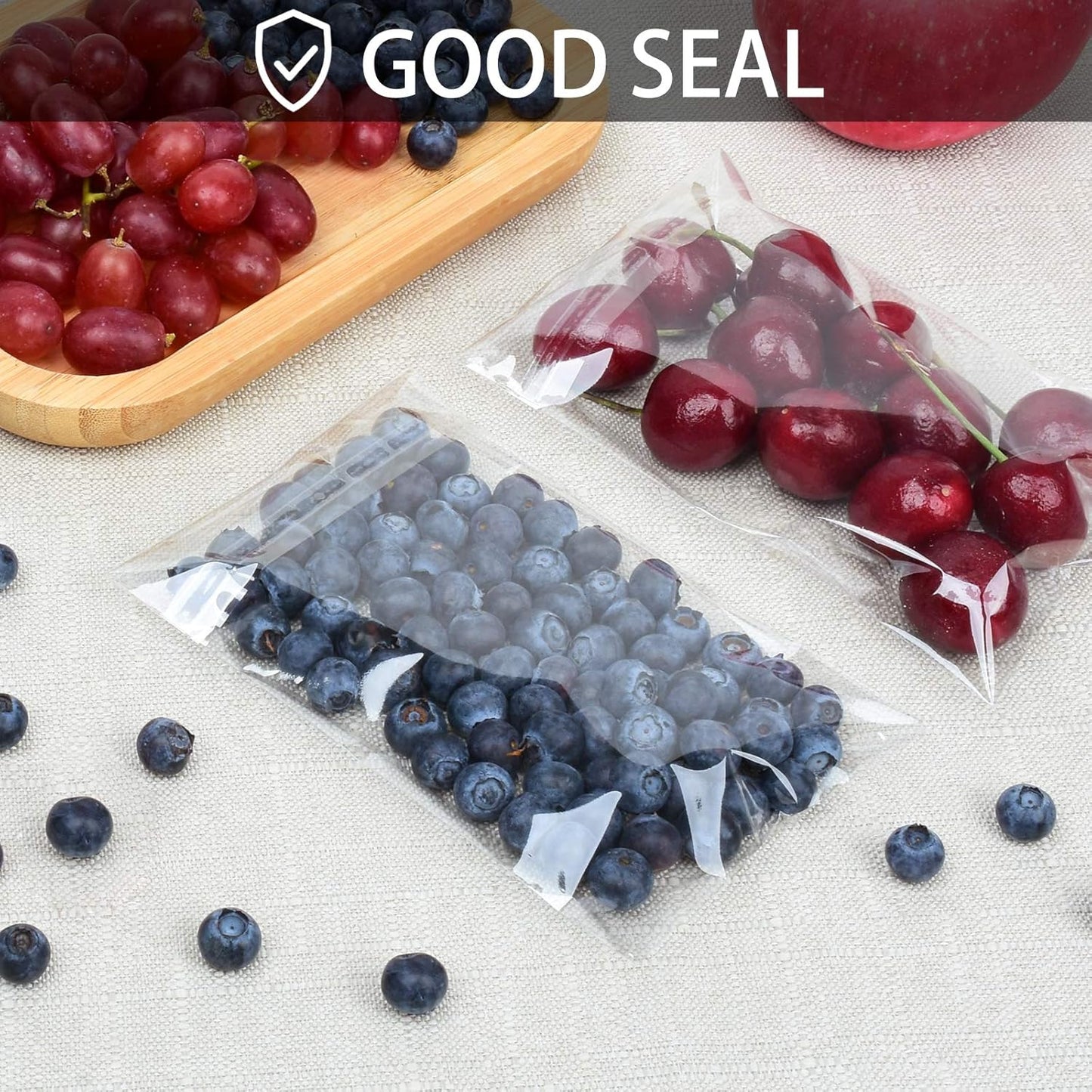 350 Pcs 4x6" Clear Cookie Treat Bags, Self-Sealing Resealable Cellophane Dessert Wrapper - Perfect for Gift Giving & Party Favors