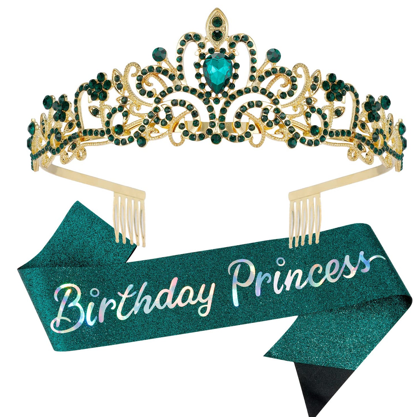 Princess Birthday Tiara - Happy Crown for Girls & Women, Decorative Accessory