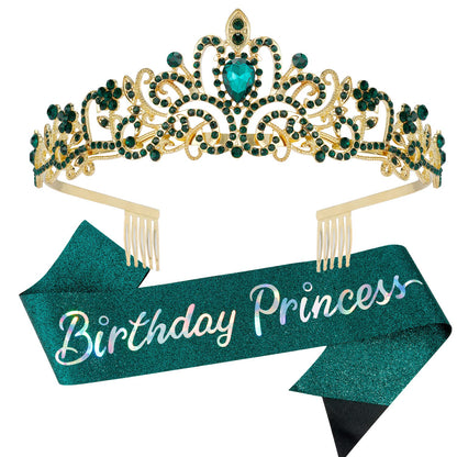 Princess Birthday Tiara - Happy Crown for Girls & Women, Decorative Accessory