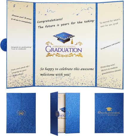 Graduation Guest Book 2026 Graduation Party Decorations Class of 2026 Graduation Sign in Book Signature Board Keepsake Grad Party Supplies College High School Graduation Gift Card Book (Blue)