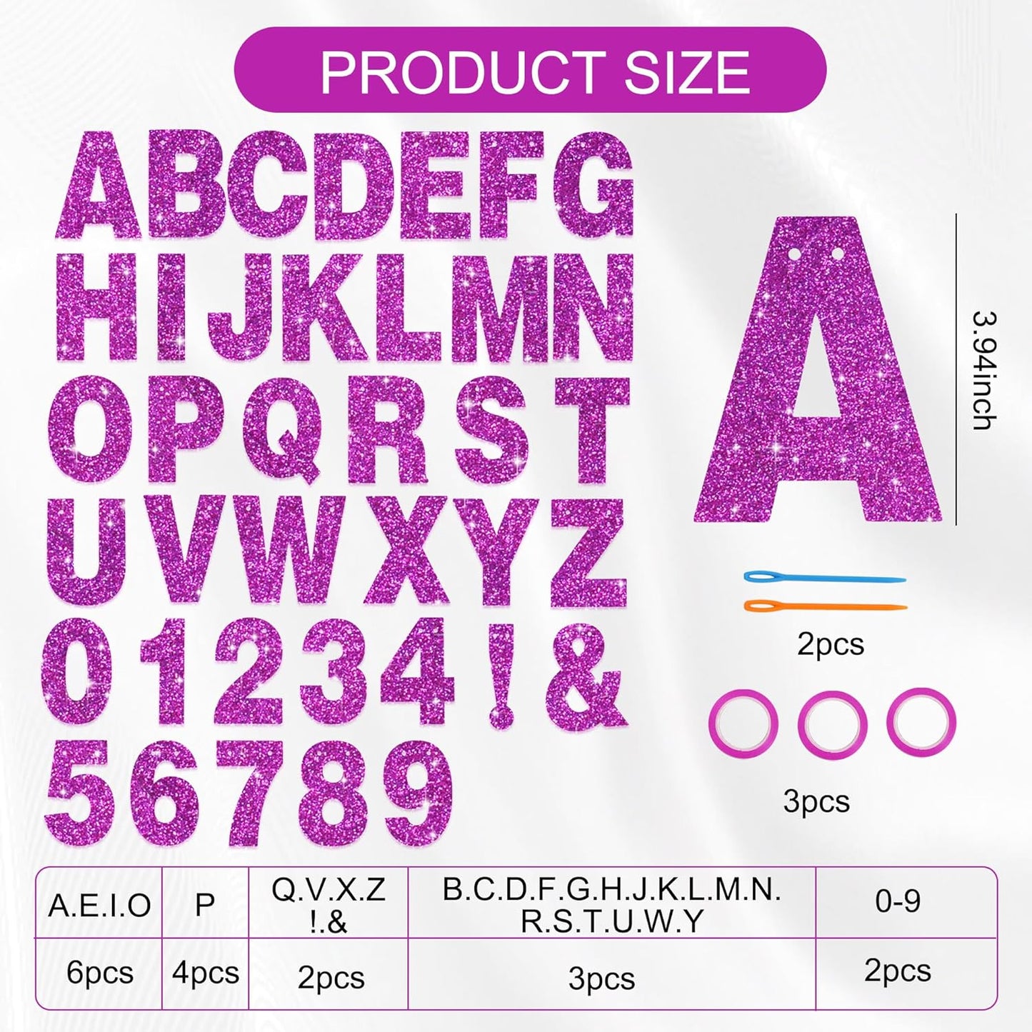 BEISHIDA 116 PCS A-Z DIY Letter Banner Kit Make Your Own Banner Including 111 Letters and Numbers 3 Rope and 2 Threading Device,Customized for Birthday Graduation Wedding Decor Black