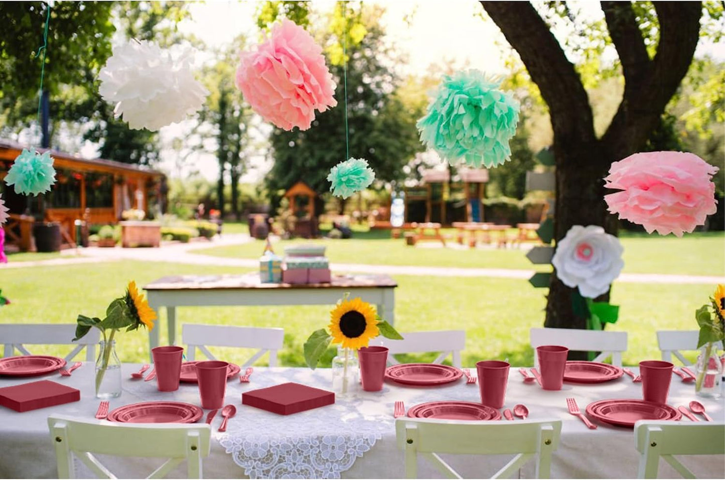 350 Pcs Black Plastic Plates For Party, Black Disposable Plates Set, 50 Of Each 9" Dinner Plate Set, 7" Dessert Plate, Cups, Napkins & Cutlery Plastic Dinnerware Set Exquisite