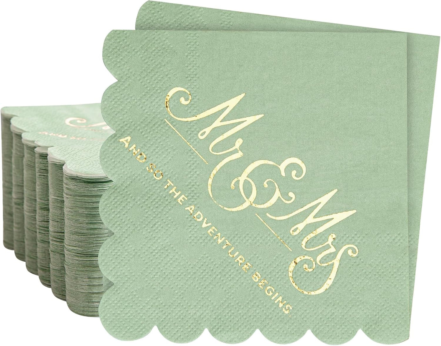 100 Pcs Striped Pastel Napkins, 5 x 5 Inches Scalloped Napkins, Disposable Cocktail Napkins for Pastel Summer Party Birthday Wedding Decor