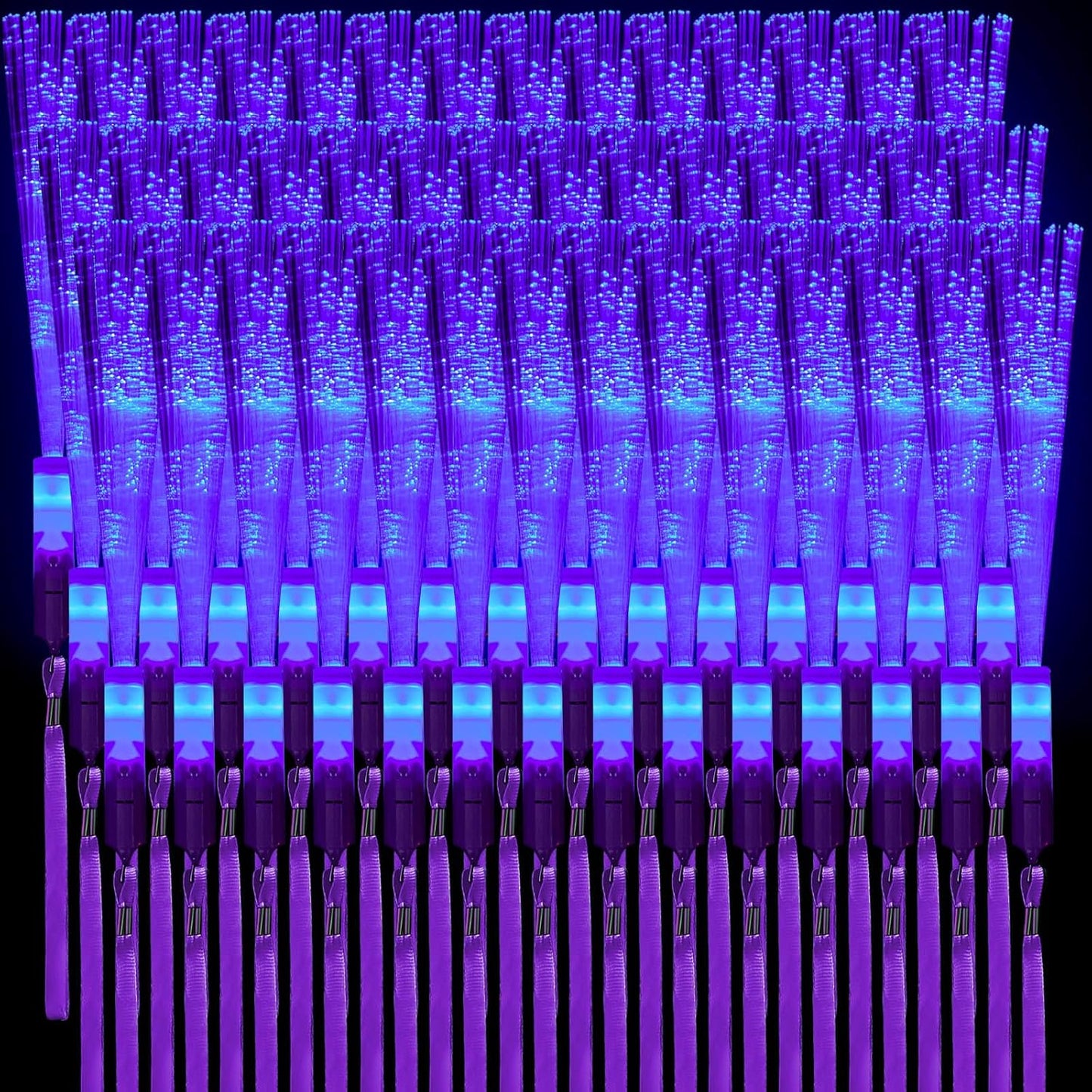 Skylety 36 Pcs Fiber Optic Wand, LED Fiber Optic Wand with 3 Light Modes, Glow Fibers Optics Sticks for Wedding Neon Party, New Year Party Favors, Bar Dj, Valentine's Day(Bright Color)