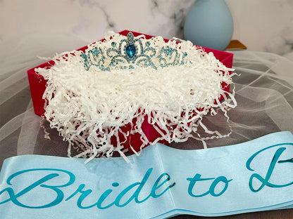 JETKONG 3 Pcs Bachelorette Party Decorations Bridal Shower Crown, Bride to Be Sash&Veil for Women Bachelorette Party Gifts, Bachelorette Party Supplies, Gifts, Favors (Rose Gold)