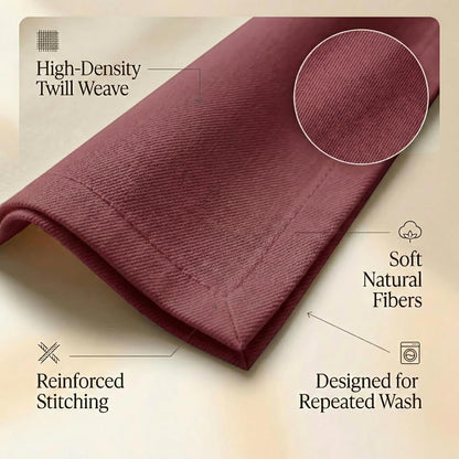 ACCENTHOME Natural Cotton Linen Napkin Set of 12 18x18 inch Dinner Napkins - Washable Soft Premium Hotel Quality Reusable Hemmed Edges Napkins Perfect Table Linens for Family Dinners, Weddings