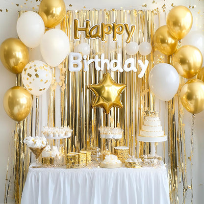 PartyWoo Silver Streamers 3pcs Tinsel Backdrop 8.2FT Metallic Tinsel Foil Fringe Streamer Curtains Party Photo Booth Backdrop for Graduation Baby Shower Bachelorette Wedding Disco Party Decorations
