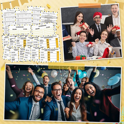 20 Pcs Retirement Friendly Feud Game Set Retirement Party Game Trivia Quiz with 18 Card 2 Buzzer for Adults Family Games Activities Party Supplies, Battery Not Included