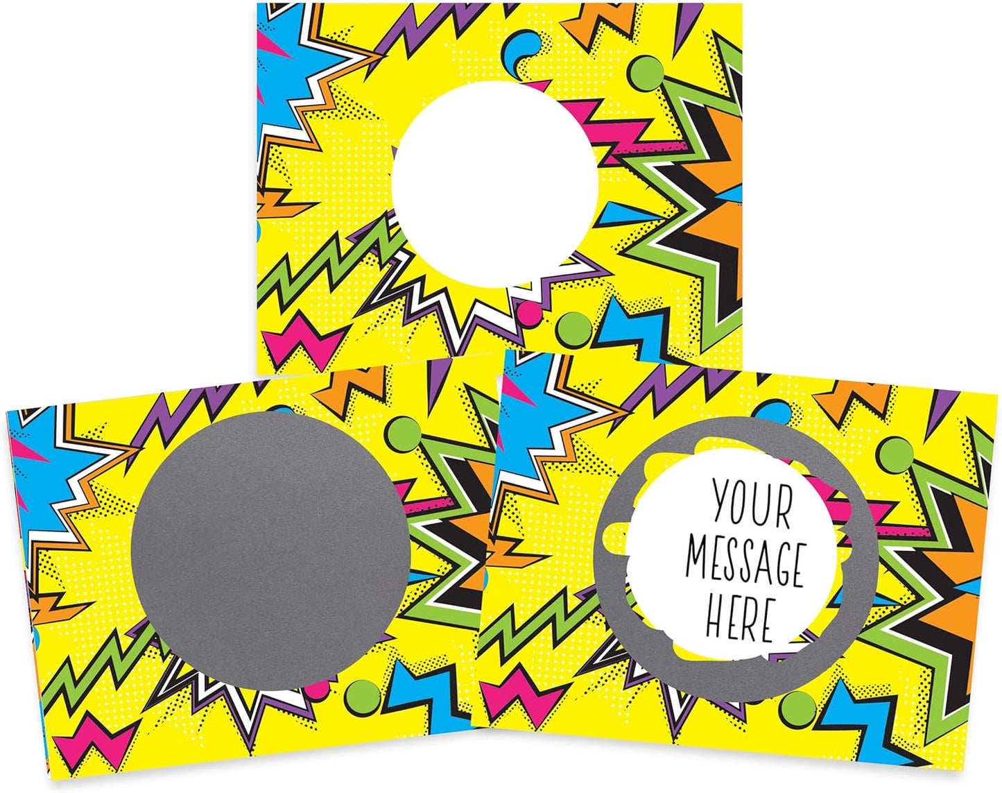 My Scratch Offs - Customizable Scratch-Off Cards Graffiti Design for Prizes, Classroom Rewards & Teacher Supplies, 50 Pack