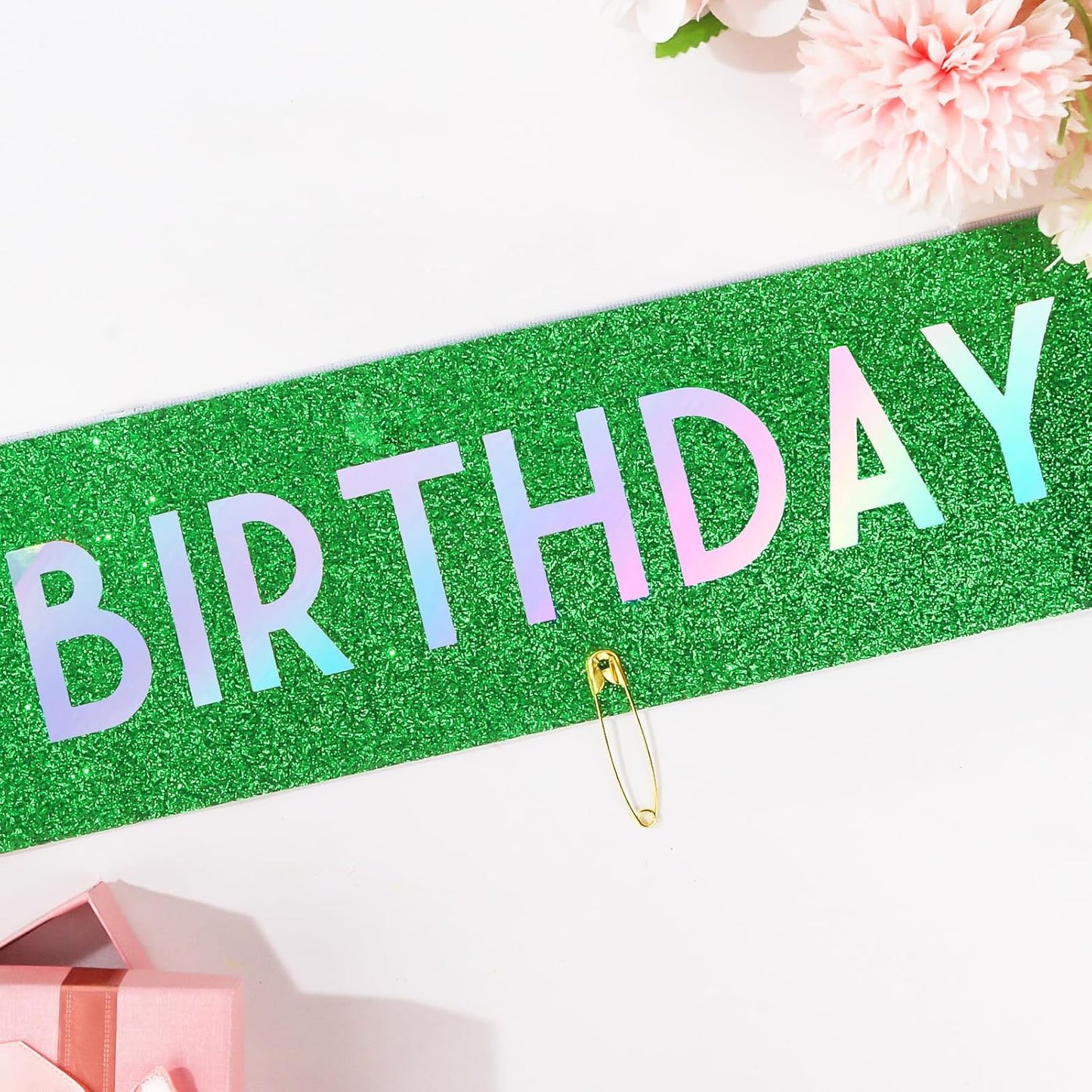 It's My Birthday Sash Black Glitter Sash with Hot Pink Foil Happy Birthday Decorations for Women Girls Men Boys Black Party Decorations