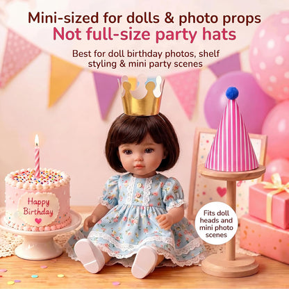 Vesil Mini Kids Birthday Party Hats, Assorted, DIY Assembly Required