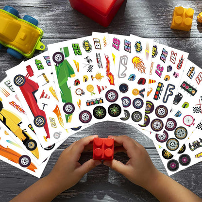 24 PCS Fairy Stickers for Kids, Make a Face Sticker with 8 Unique Designs Fairy, Frog, Mushroom, Make Your Own Stickers for Girls Birthday Party Favors, Goodie Bags, DIY Crafts