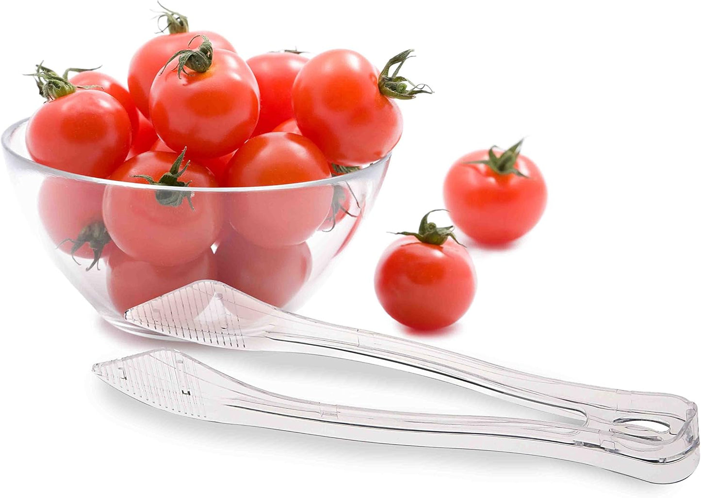PARTY BARGAINS 8.5″ Clear Plastic Serving Tongs 12-Pack – Heavy-Duty Disposable & Reusable Kitchen Tongs for Parties BBQ Buffet Salad Appetizers Catering